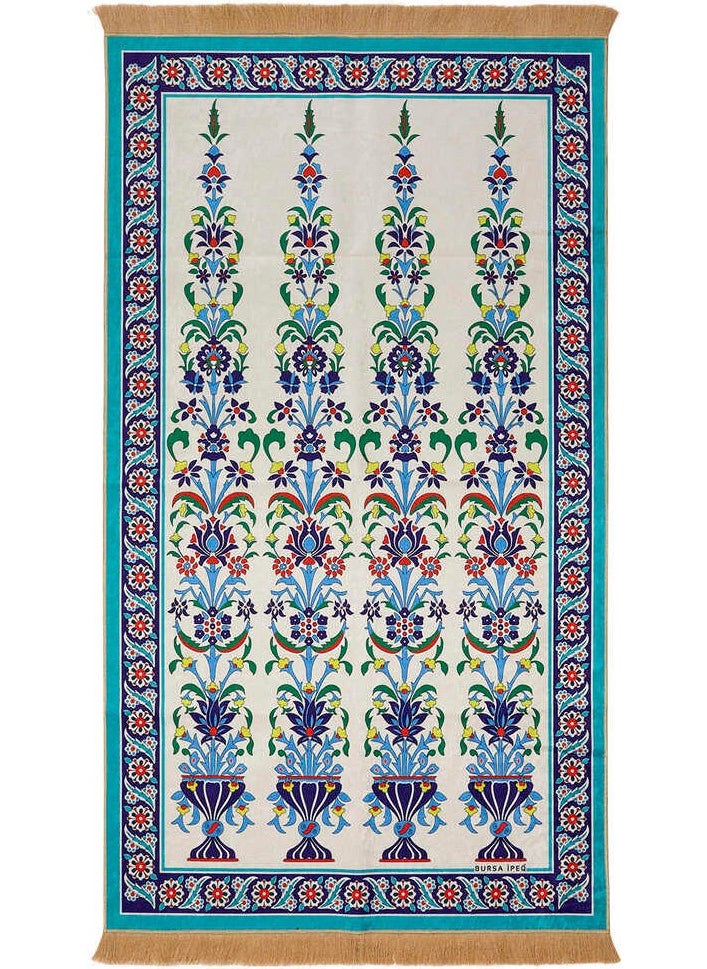 Bursa Silk Water Green Velvet Carpet Prayer Rug - pzsku/Z651B3B1333B89BEEAEDFZ/45/_/1734811527/0d0af5ee-2774-4d6e-8573-f848505baf49