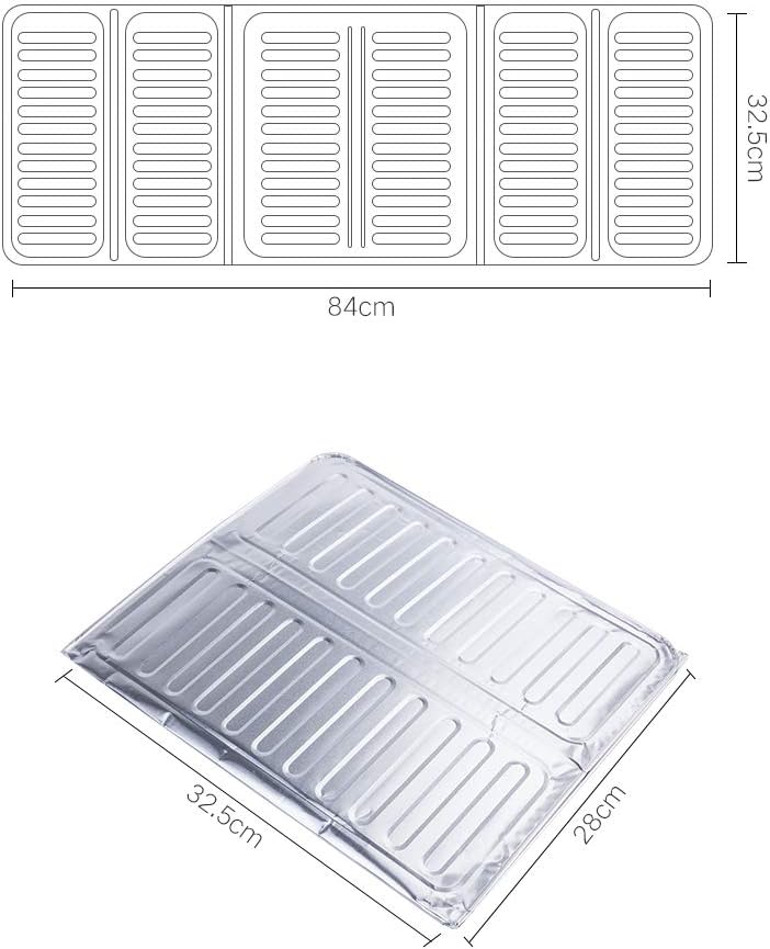 GOWENIC 3 Sided Splatter Guard, Kitchen Splatter, Foldable Oil Proof Plate Board Aluminum Foil Oil Guard for Cooking Frying Stove (silver) - Image 5