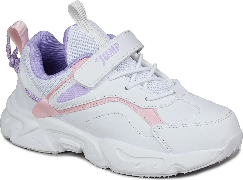 Jump 29605 Velcro White - Pink Girls Sneaker Casual Sports Shoes