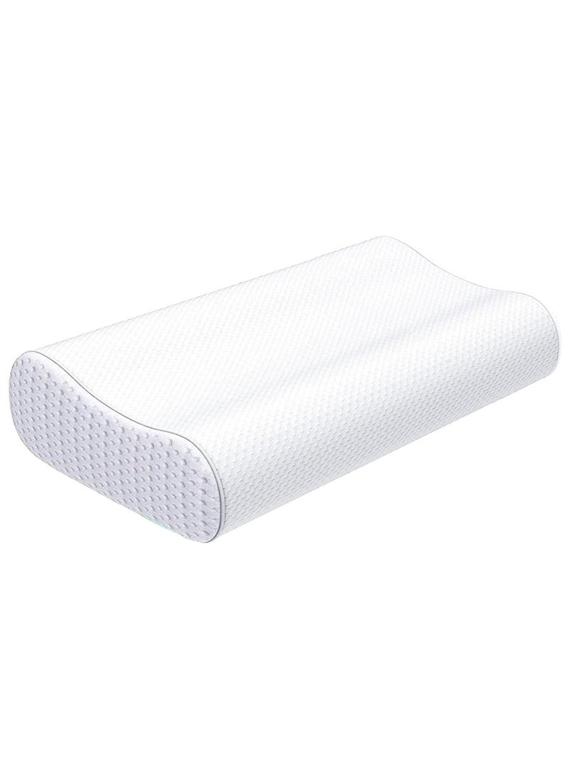 Memory Foam Neck Pillow, Contour Memory Foam Side and Back Sleepers Bed Pillow- Sleeping Pillows for Adults - Image 1
