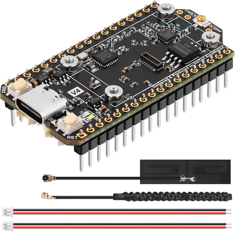 لوحة تطوير ESP32 LoRa V4 محدثة، تحتوي على وحدة LoRa ESP32-S3 SX1262، دعم للواي فاي والبلوتوث، ذاكرة PSRAM سعة 2 ميجابايت وذاكرة فلاش سعة 16 ميجابايت، تدعم نظام GPS والطاقة الشمسية، مناسبة لأجهزة Arduino وMeshtastic وتقنية LoRaWAN في مجال إنترنت الأشياء (IoT). - Image 1