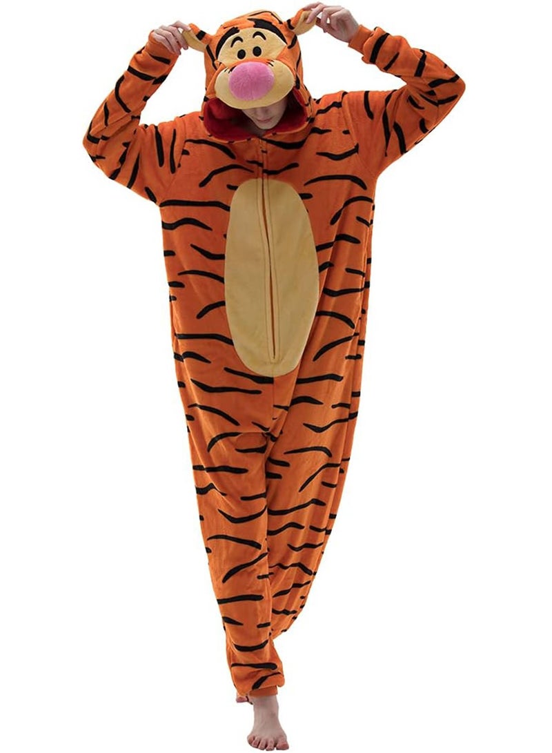 Snug Fit Unisex Adult Onesie Pajamas, Cosplay Animal One Piece  Costume Sleepwear Homewear  - Image 1