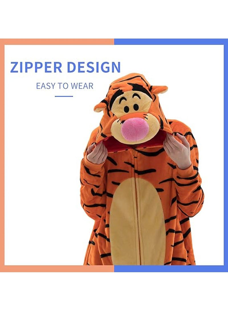 Snug Fit Unisex Adult Onesie Pajamas, Cosplay Animal One Piece  Costume Sleepwear Homewear  - Image 3
