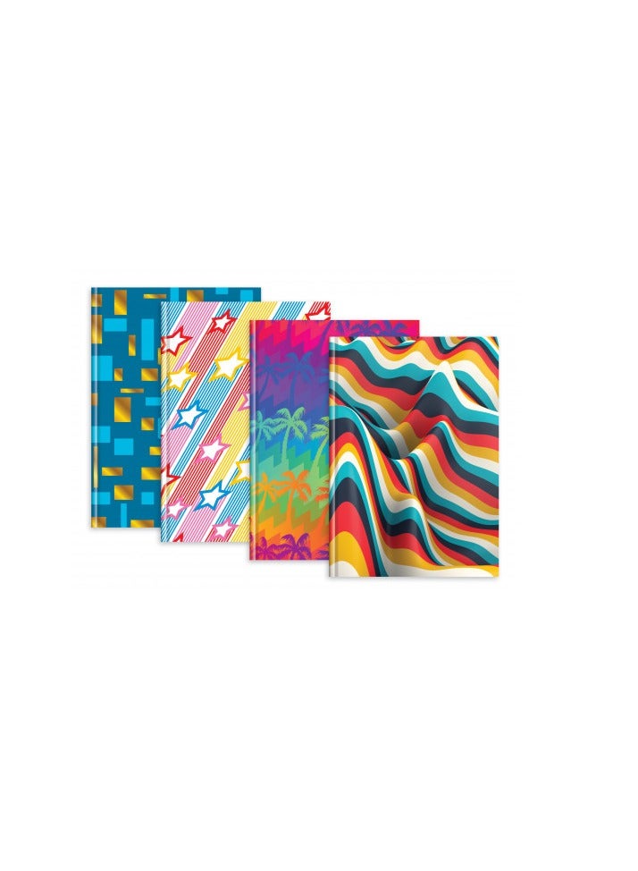 TIGER A4 Fashion Case.Bound 72Sheet  Assorted Designs · Notebooks Hard Cover - Image 1