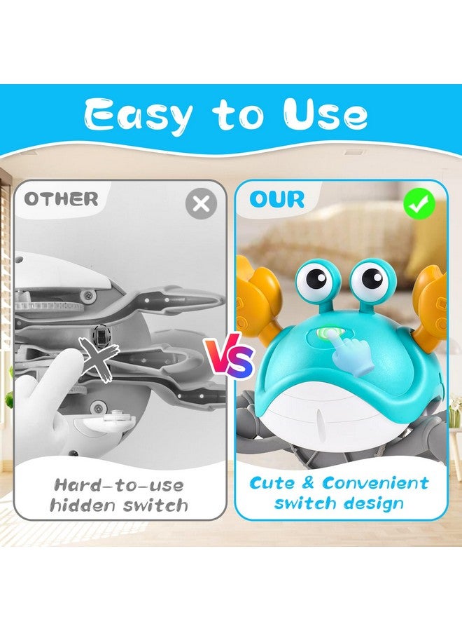 جيجيلي ألعاب أطفال على شكل سرطان البحر الزاحف 3.0، ألعاب أطفال مطورة لوقت الاستلقاء على البطن من عمر 6 إلى 12 شهرًا و12 إلى 18 شهرًا، سرطان البحر الراقص المتحرك مع الموسيقى والتحكم في السرعة للأطفال من سن 2 إلى 3 سنوات و4 سنوات و5 سنوات و6 سنوات و7 سنوات و8 سنوات و9 سنوات و10 سنوات فما فوق، هدايا عيد الميلاد والكريسماس - Image 2