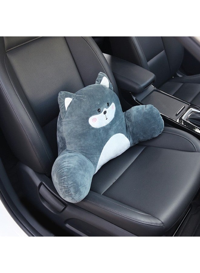 Ornaments Huashi Cartoon Car Waist Pillow Lumbar Support Cushion Backrest Seat Backrest Car Lumbar Pillow - Husky Style - Image 2