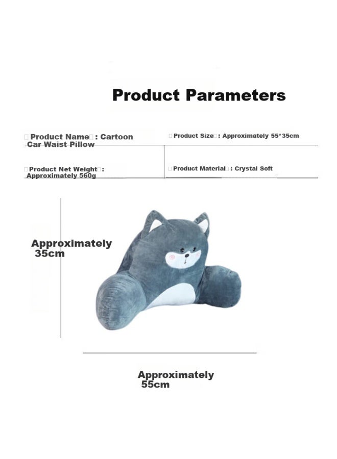 Ornaments Huashi Cartoon Car Waist Pillow Lumbar Support Cushion Backrest Seat Backrest Car Lumbar Pillow - Husky Style - Image 3