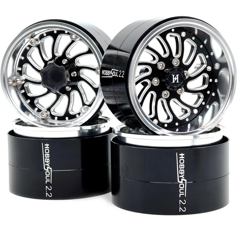 HOBBYSOUL 22 Beadlock Wheels Wide 40mm Adjustable Negative Offset Rims for 110 RC Crawler TRX4 SCX10 Capra Gen8 Everest gen 7 Pro Upgrades HS701578 - Image 3