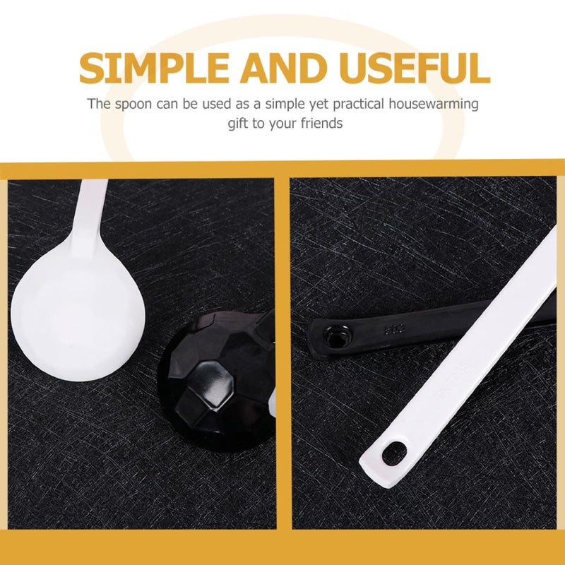 5Pcs White Turtle Shell Soup Spoons Long Handle for Hot Pot Ramen and Restaurant Use - Image 5