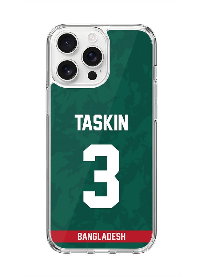 Stylizedd For iPhone 16 Pro Max Case [Compatible with MagSafe] Slim Magnetic cover Clear Phone Case - Team Bangladesh Taskin Ahmed, Jersey No 3 - Image 1