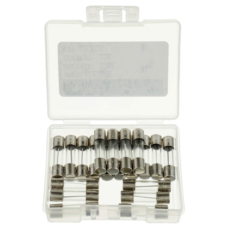 BOJACK F15AL125V 5x20 mm 15A 125V fuses 0.2x0.78 Inch 15 amp 125 Volt Fast-Blow Glass Fuses (Pack of 20) - Image 2