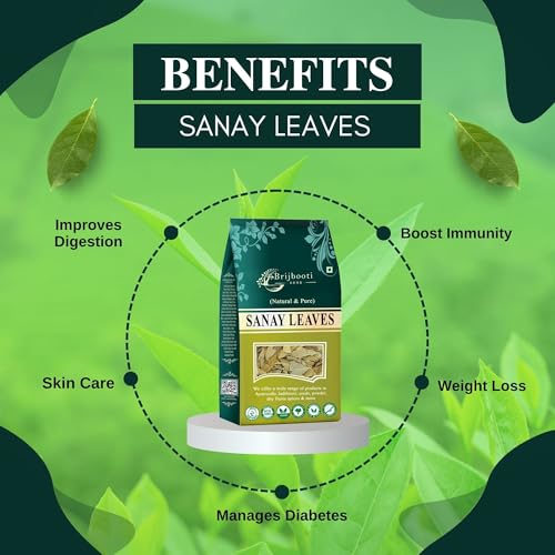 Brijbooti Senna Leaf 200g | Sanay Leaves | Sonamukhi Patta | Sanay Patti | Alexandrina | Cassia Angustifolia | Pure & Natural - Image 2