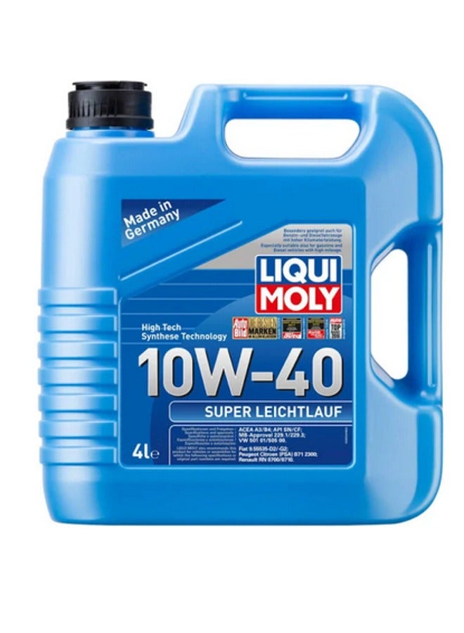 Liqui Moly 10w40 engine oil, four litres