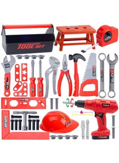 Wawa Home Area Material Layout Small Class Kindergarten Middle Class Children's Toolbox Suit Boy Screwdriver Toy-Color:Storage Box 43 Pieces Flashlight Bricks-Specification:Standard