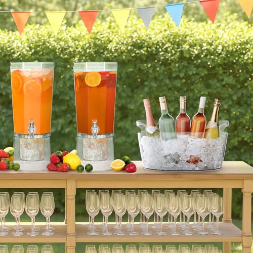 Lifewit 65L Ice Bucket for Parties 2 Packs Portable Drink Bucket for Cocktail Bar Plastic Champagne Cooler for BeverageWineBeer Mimosa Bar Supplies Chiller Tub with Scoop 38 x18x20cm15x7x8 - Image 3
