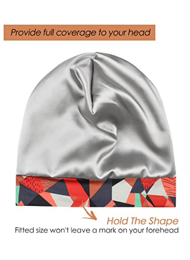 FocusCare Satin Sleep CapSilk Lined Extra Large Black Women Natural Hair Bed Bonnet - Image 4