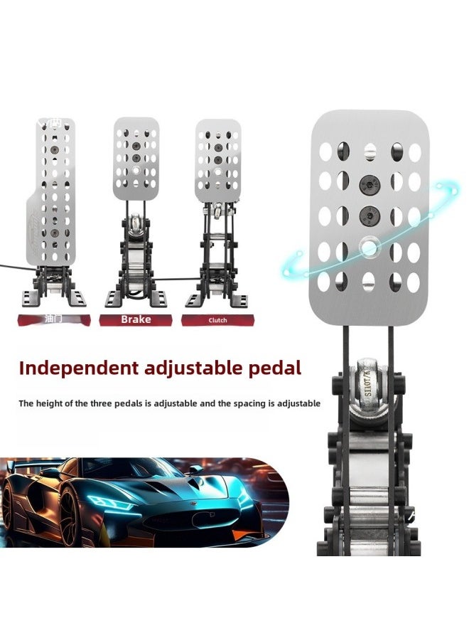 Generic Racing Simulator Pedal Weighing Pressure Sensor Game Direct Drive Steering Wheel Domestic HE Hydraulic Pedal-Product Color:Black - 1 Hydraulic Rod  - Image 3