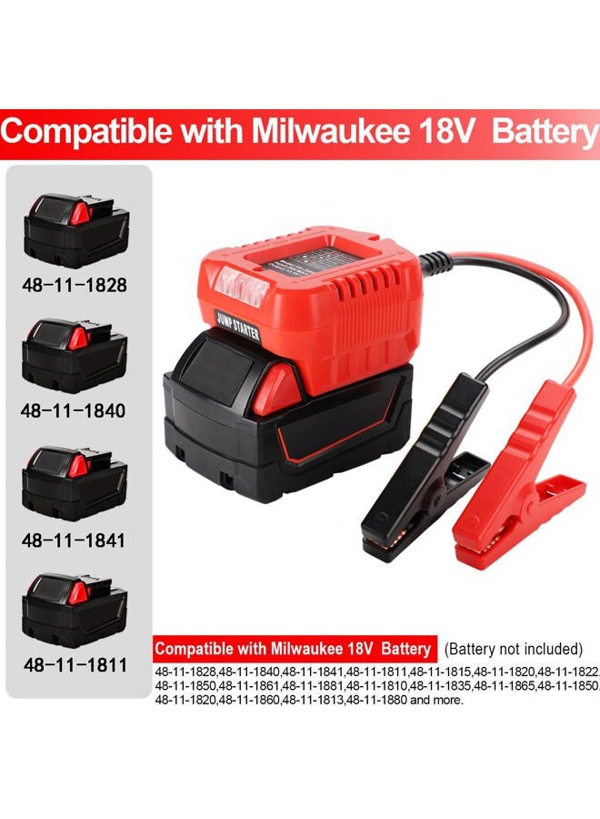 Lambrix Jump Starter Compatible with Milwaukee 18V Batteries - Portable 11AWG 1.2FT Jumper Cable Kit, Car Jump Starter for Vehicle Batteries (Battery Not Included) - Image 2
