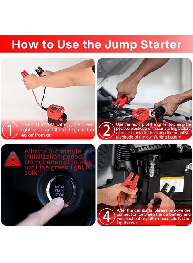 Lambrix Jump Starter Compatible with Milwaukee 18V Batteries - Portable 11AWG 1.2FT Jumper Cable Kit, Car Jump Starter for Vehicle Batteries (Battery Not Included) - Image 3