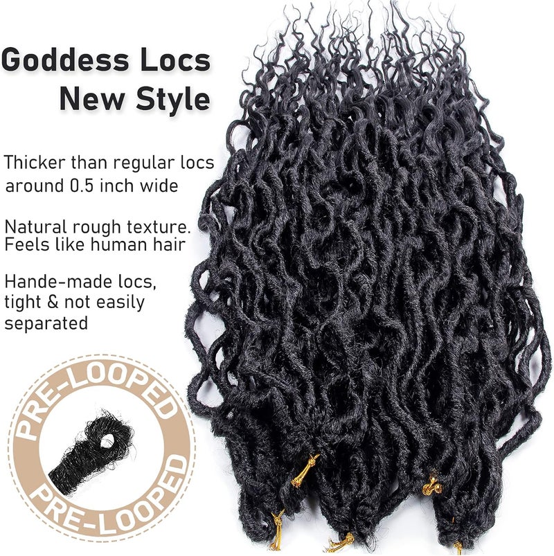 SuyiIRL Faux Locs Crochet Braid Hair Bohemian Locs 24 Inches Synthetic Dreads Ombre Braiding Hair Afro Dreadlock 1B - Image 4