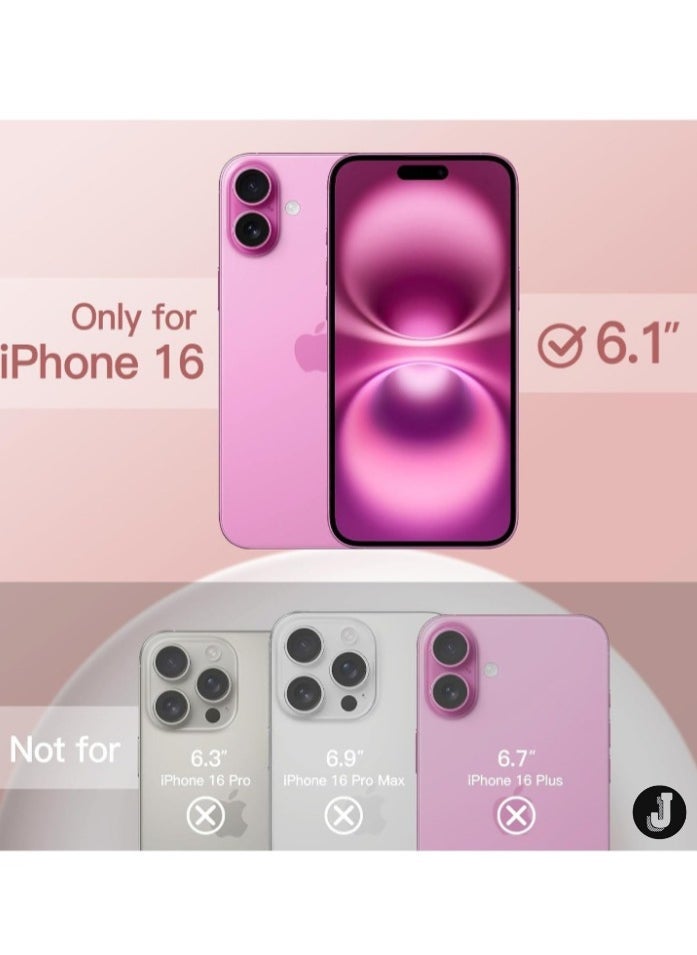 JAJEEK "Liquid Silicone Case for iPhone 16 (6.1-Inch) – Soft Touch, Anti-Scratch, Shockproof Cover with Microfiber Lining (Light Pink)" - Image 1