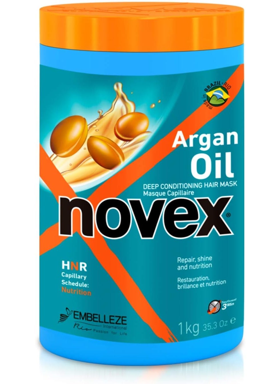 NOVEX Novex Argan Oil Conditioning Mask, 35 oz. - Prevents & Repairs Split Ends 