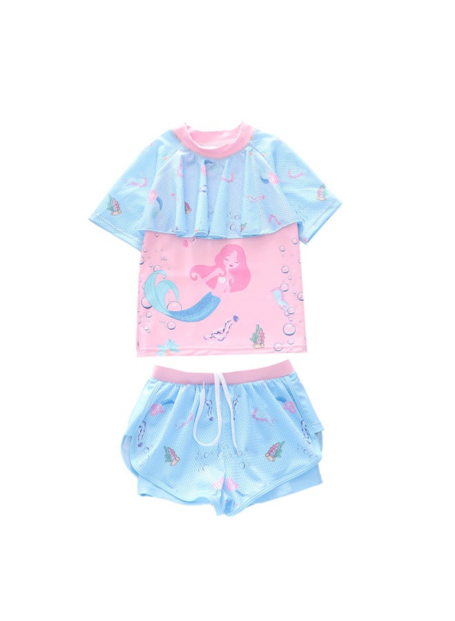 New Children's Swimsuit, Girl's Split Swimsuit, Cute Sports Net, Girl's Sports Yoga, Children's Swimsuit