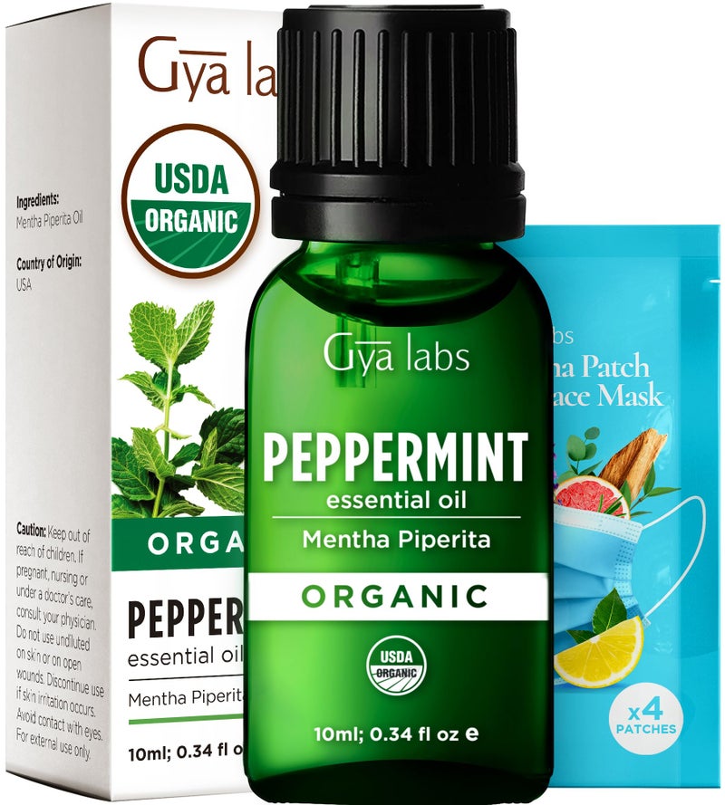 Gya Labs Organic Peppermint Essential Oil 034 Fl Oz for Skin Hair Diffuser Aromatherapy DIY Candle Making Scents - Image 3