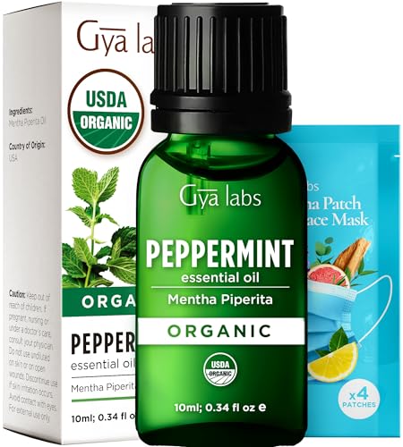 Gya Labs Organic Peppermint Essential Oil 034 Fl Oz for Skin Hair Diffuser Aromatherapy DIY Candle Making Scents - Image 2
