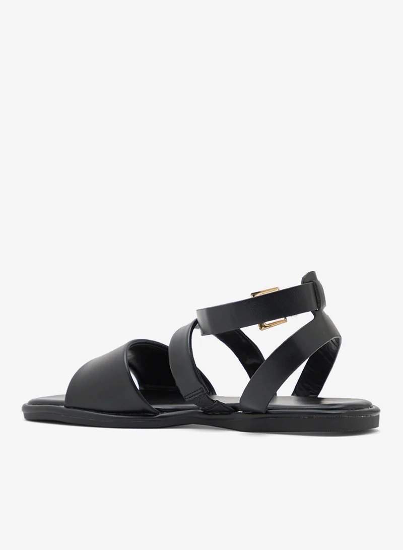 Ginger Strappy Ankle Strap Flat Sandal