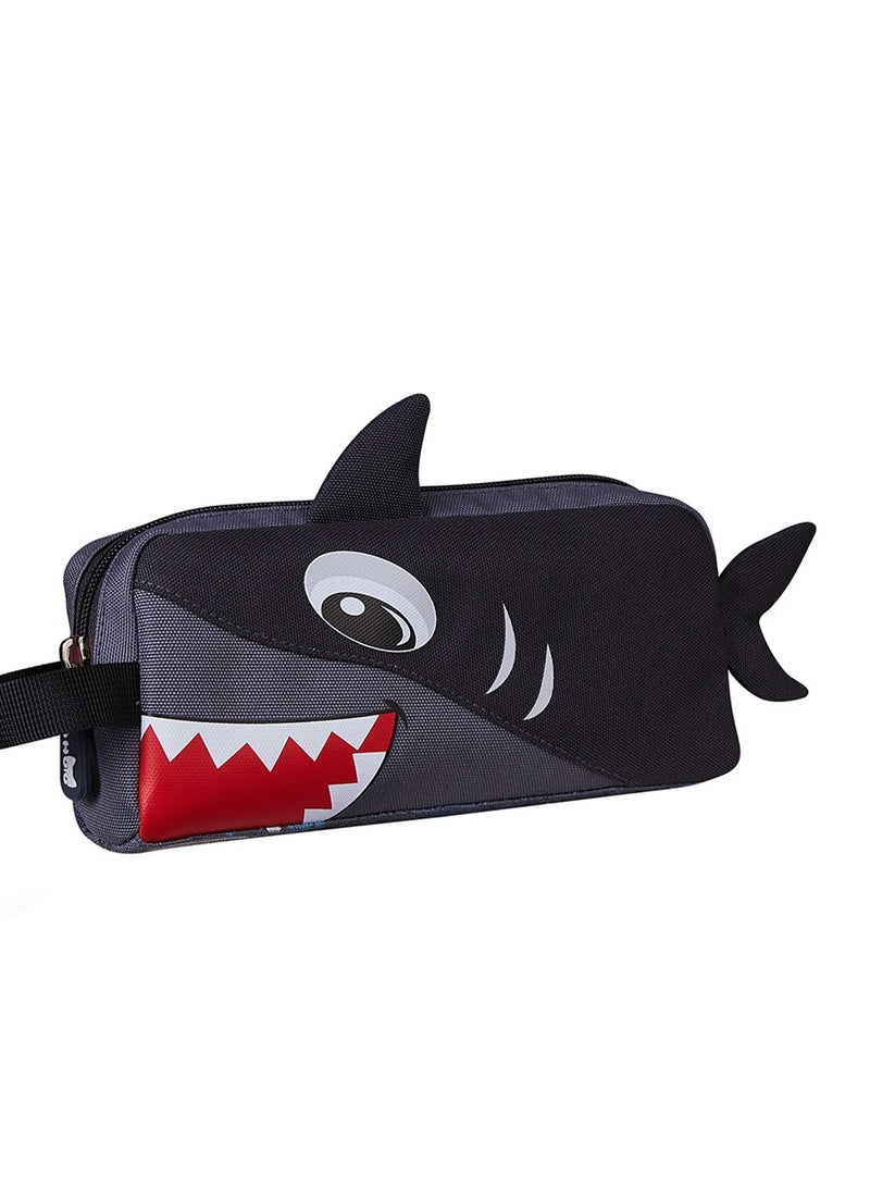Nohoo Kids Pencil Case / Colour Bag Shark - Grey - Image 1