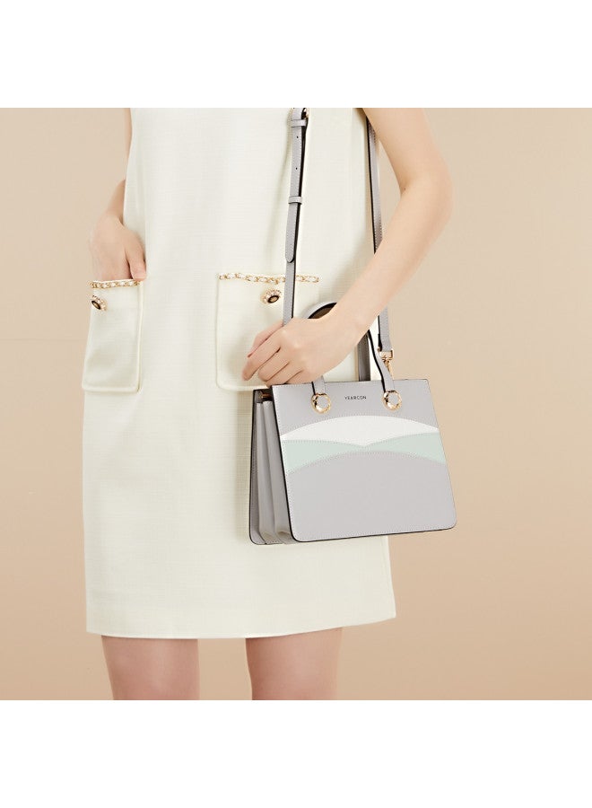 YEARCON Top Grain Leather】versatile Large Capacity Tote Bag, Textured Commuter Shoulder Crossbody Bag For Women - Image 4