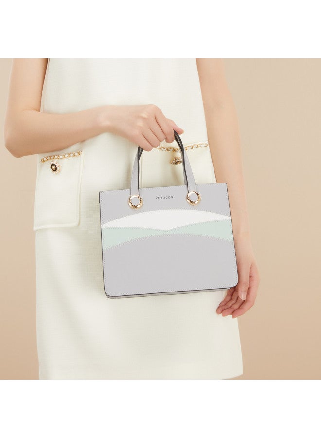 YEARCON Top Grain Leather】versatile Large Capacity Tote Bag, Textured Commuter Shoulder Crossbody Bag For Women - Image 5