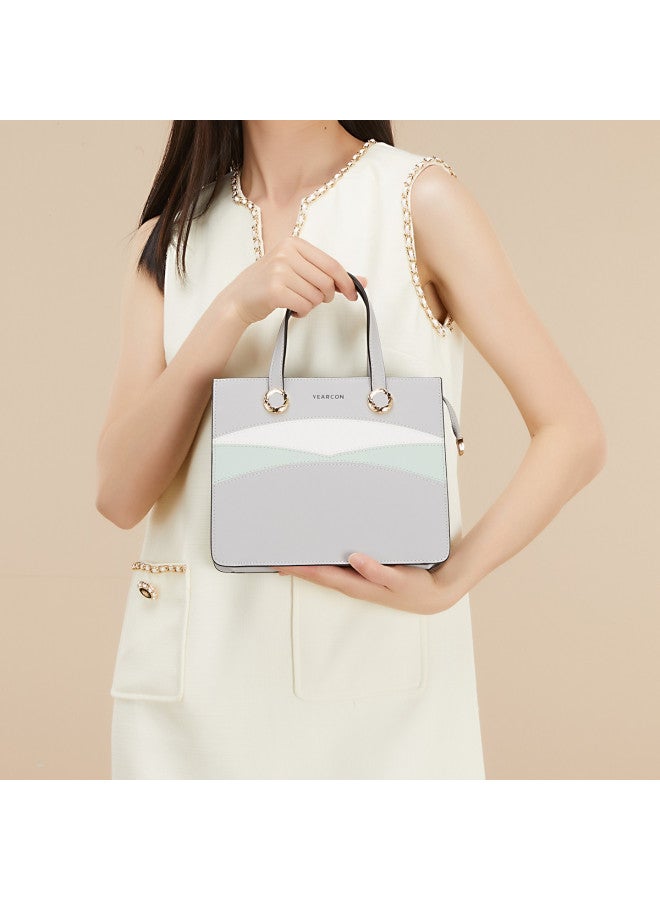 YEARCON Top Grain Leather】versatile Large Capacity Tote Bag, Textured Commuter Shoulder Crossbody Bag For Women - Image 2