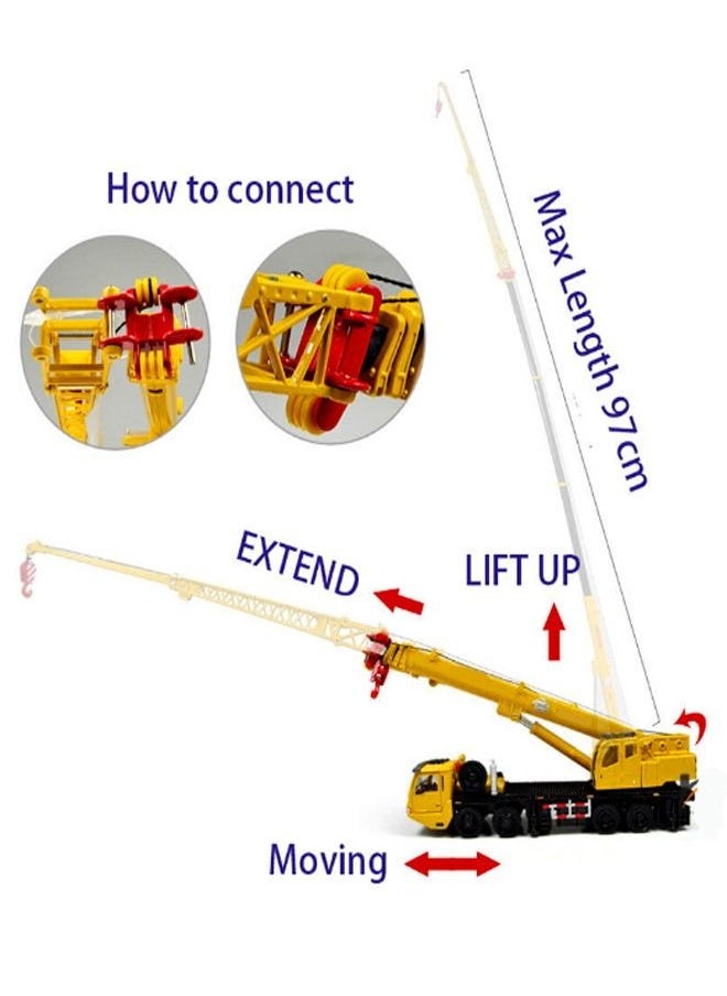 fashionhome Diecast Metal Alloy Engineering Hoist Lifter Crane Vehicles Machine Toy for Children  - Image 5