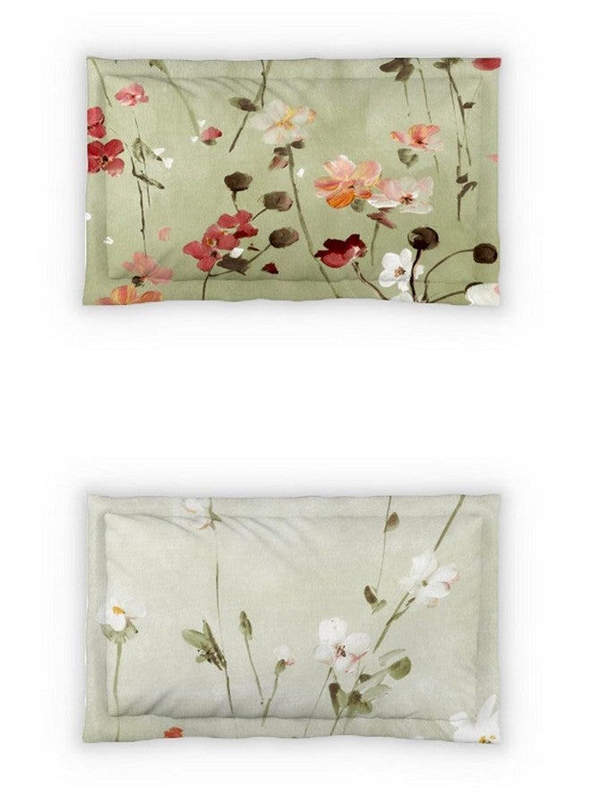 DDECOR Live beautiful DDECOR - Grandiose Floral 150TC Double Bed Sheet Set with Two Pillow Covers - Red  - Image 3
