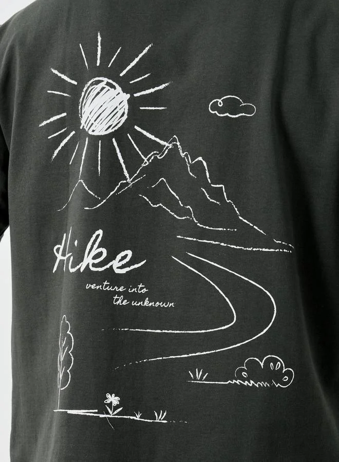 Styli Styli Graphic Print Round Neck Oversized T-Shirt