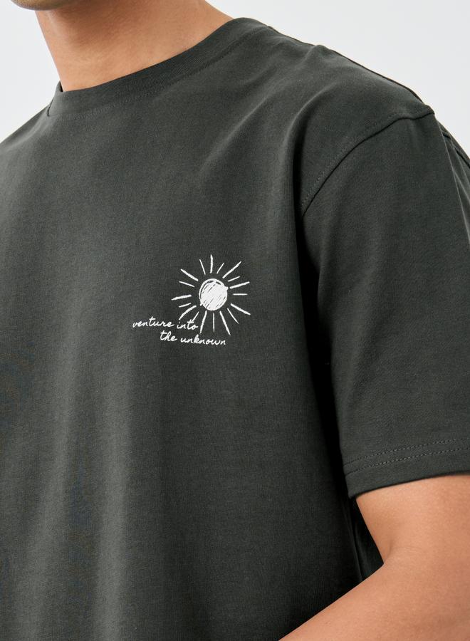 Styli Graphic Print Round Neck Oversized T-Shirt - Image 4