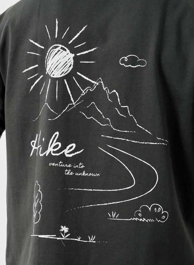 Styli Graphic Print Round Neck Oversized T-Shirt - Image 5