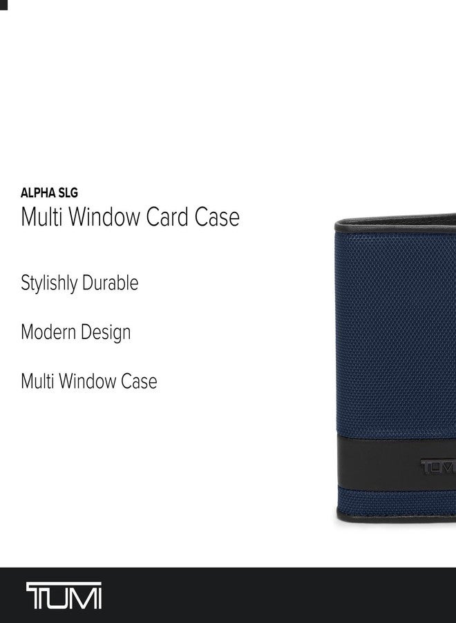 TUMI - Alpha Multi Window Card Case - Slim Profile Men's Wallet With ID Windows - Navy - Image 2