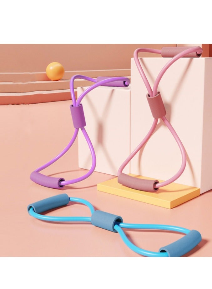 Figure 8 Resistance Bands, Yoga Resistance Band Stretch Fitness Band, Pull Rope, Chest Arm and Shoulder Stretch Bands Exercise Equipment for Home Workout, Physical Therapy, Strength Training - Image 1