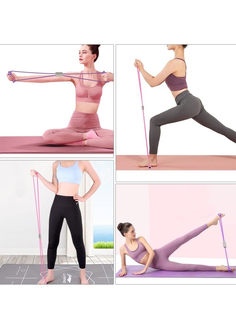 Figure 8 Resistance Bands, Yoga Resistance Band Stretch Fitness Band, Pull Rope, Chest Arm and Shoulder Stretch Bands Exercise Equipment for Home Workout, Physical Therapy, Strength Training - Image 4