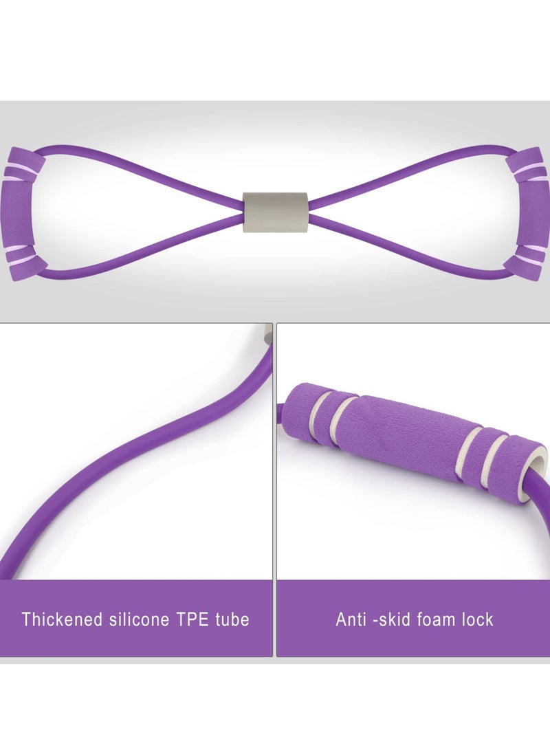 Figure 8 Resistance Bands, Yoga Resistance Band Stretch Fitness Band, Pull Rope, Chest Arm and Shoulder Stretch Bands Exercise Equipment for Home Workout, Physical Therapy, Strength Training - Image 2