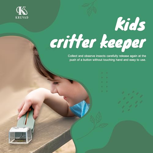 Kruvad Bug Catcher Tool Insect Catcher cage Nature Exploration Toy for Kids Critter Keeper, Insect Catcher Magnifying Glass for Outdoor Adventures Quick-Release Bug Catching (32x7x7 CM) Tool - Image 5