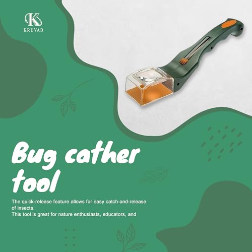 Kruvad Bug Catcher Tool Insect Catcher cage Nature Exploration Toy for Kids Critter Keeper, Insect Catcher Magnifying Glass for Outdoor Adventures Quick-Release Bug Catching (32x7x7 CM) Tool - Image 2