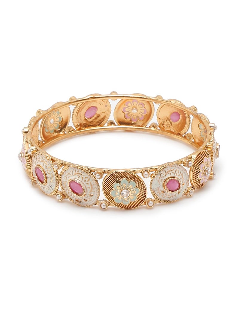 YouBella Jewellery for women Traditional Gold Plated Jewelry Bracelet Bangles for Women and Girls (2.8) - Image 2