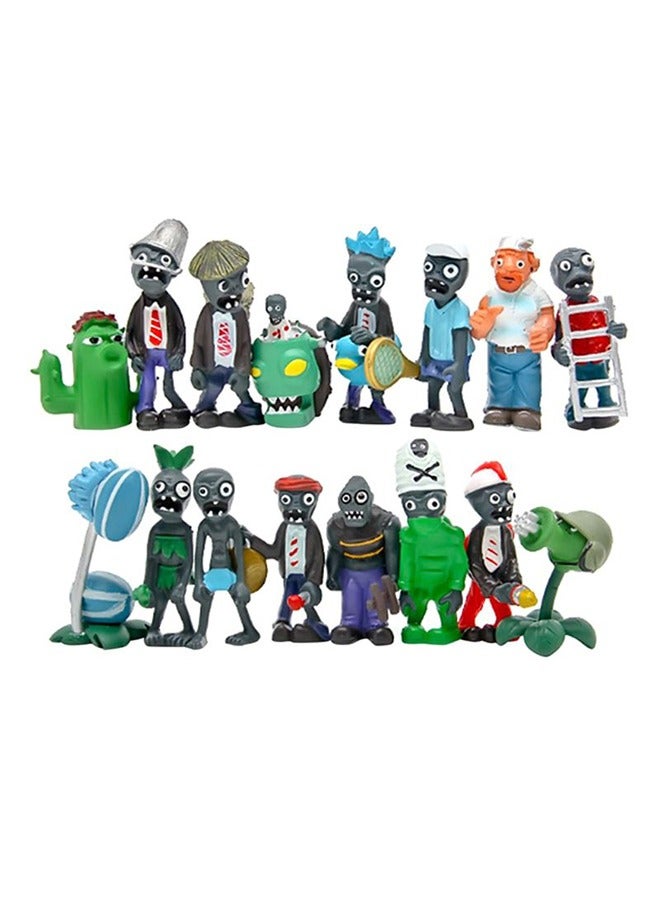 HALAMODO 16 PCS Plants PVZ Toys Set Zombies Figurines Series PVZ Plush PVC Toys New, Great Gifts for Kids and Fans, Birthday and Party - Image 2