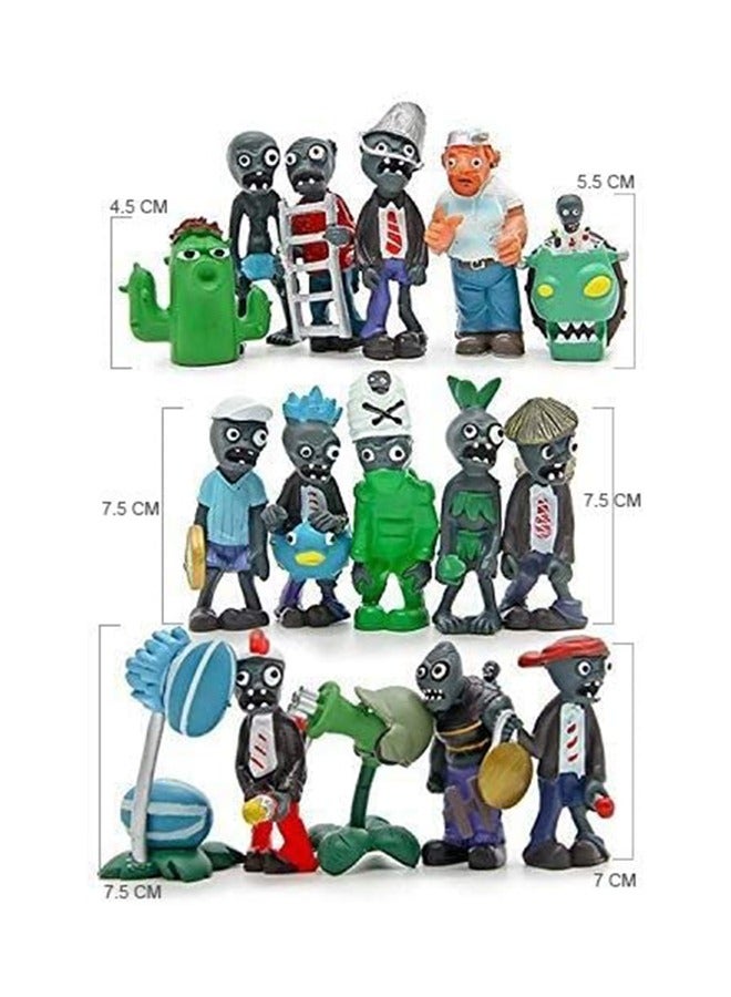 HALAMODO 16 PCS Plants PVZ Toys Set Zombies Figurines Series PVZ Plush PVC Toys New, Great Gifts for Kids and Fans, Birthday and Party - Image 3