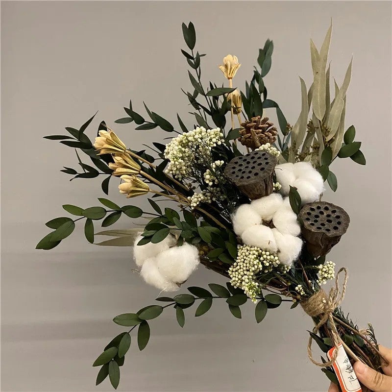 Bluejw L06539 Beautiful Wildflower Bride Bouquet – Preserved Dried Flower Arrangement with Natural Dried Plants, Fruits & Botanicals for Wedding, Home Decor & Gift - Image 5