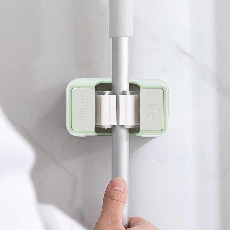 Heavy Duty ABS Plastic Mop Hanger Storage Rack 9 5 x 5 x 6 cm Green - Image 5